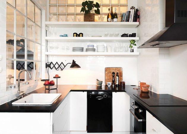 Kleine keuken ontwerp: verlichting