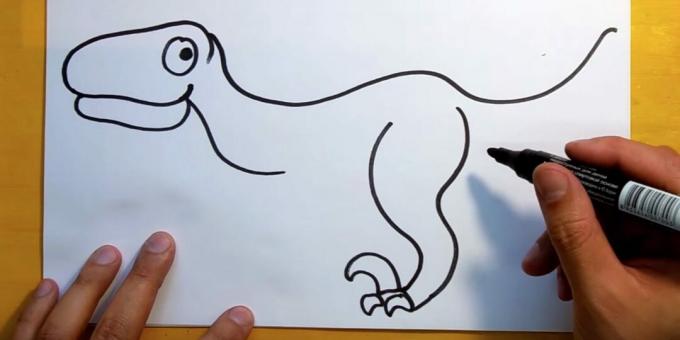 Hoe een dinosaurus te tekenen: teken klauwen