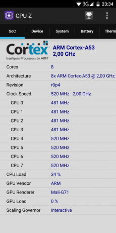 Elefoon U: CPU-Z