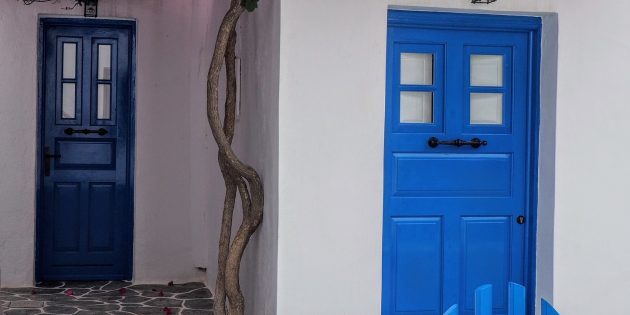 kleuraccenten in het interieur: de deur