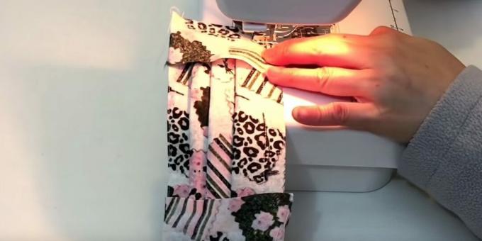 Hoe u een medisch masker met uw eigen handen naait: naai strepen aan de zijkanten