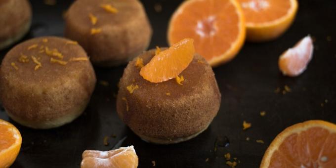 Mandarijnmuffins met citrussiroop