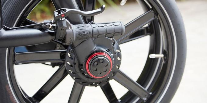 Folding elektrische fiets Gocycle GX: achterwielophanging Lockshock