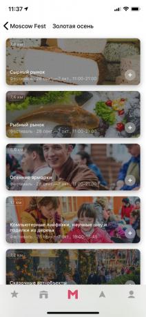 programma van evenementen in Moskou: "Golden Autumn"