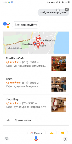 Google Now: Zoeken Café