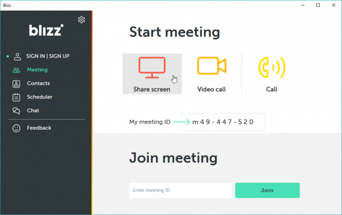 Blizz van TeamViewer - Spontane conferentie zonder registratie op elk apparaat