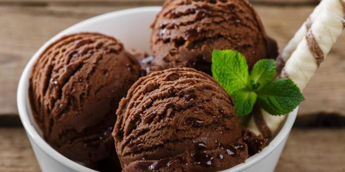 chocolade-ijs van Jamie Oliver