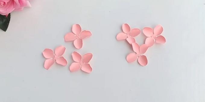 Verjaardagskaart met je handen: de contouren van de cut stuk, en vervolgens uit te breiden - krijgen een bloem