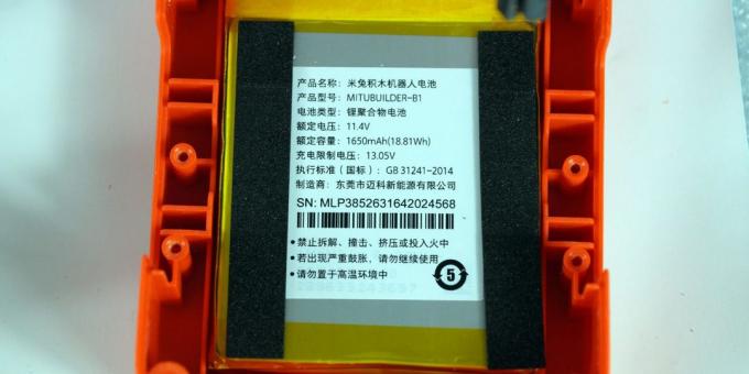 Xiaomi Mitu Builder DIY: batterij