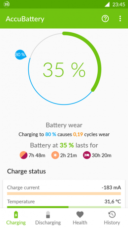 AccuBattery voor Android: opladen
