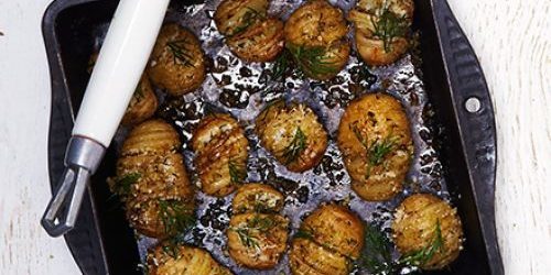 Hasselbek nieuwe aardappelen met dille in de oven 