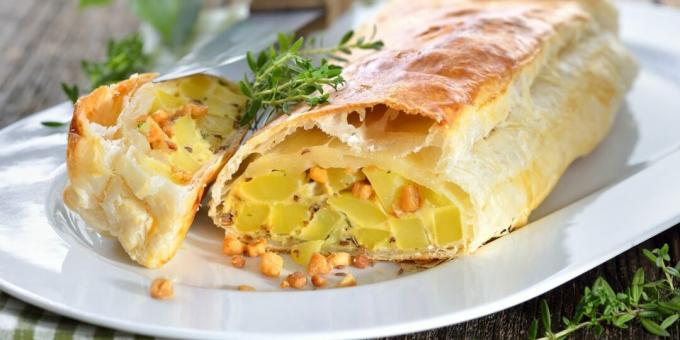 Strudel met aardappelen