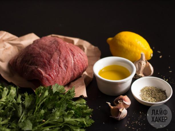 hoe lekker kok rundvlees: Ingrediënten