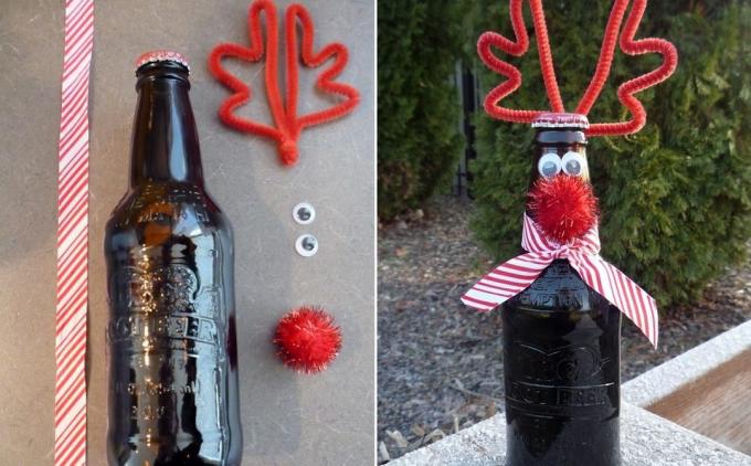 Hoe maak je een cadeau voor het nieuwe jaar te maken met hun handen: Rudolph & Co.