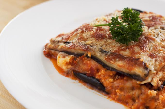 Aubergine gerechten: lasagna 