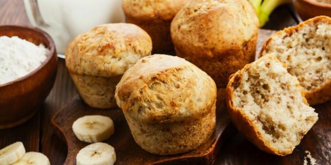 Bananenmuffins op kefir