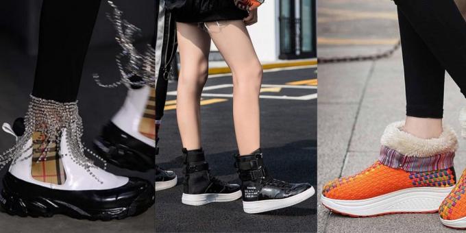 Fashion schoenen herfst en winter van 2019-2010 met een duidelijk sportieve rubberen zool