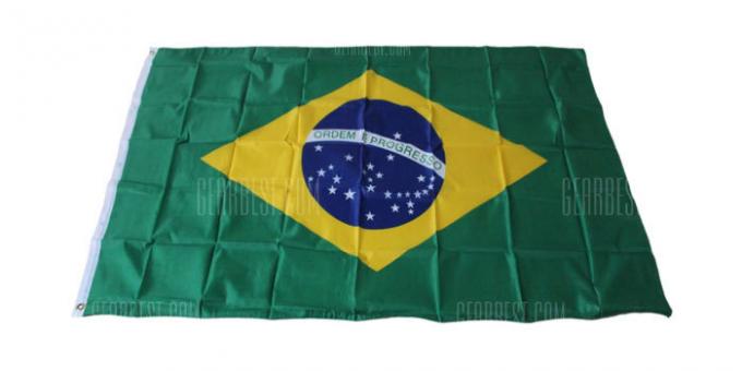 Sport attributen: vlag van Brazilië