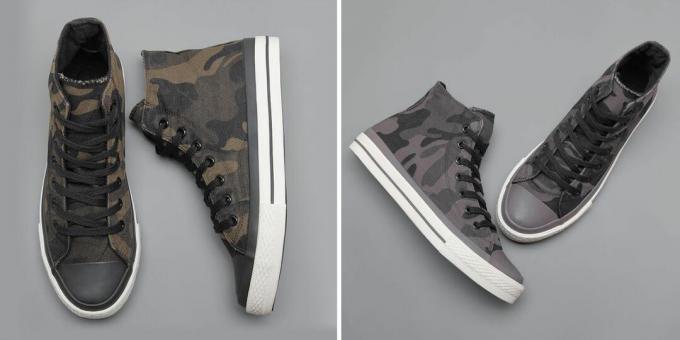Camouflage sneakers voor de herfst