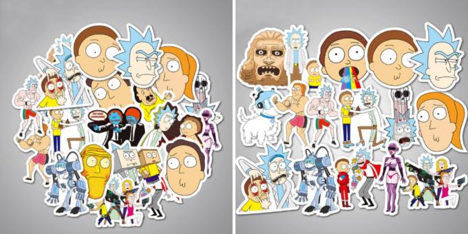 Stickers met Rick en Morty