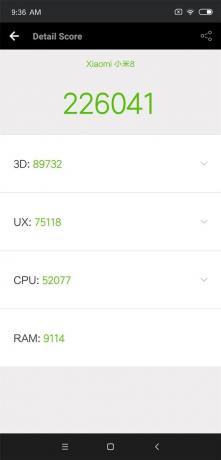 beoordeling Xiaomi Mi 8: AnTuTu