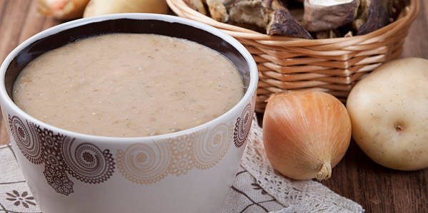 Het recept: Cream soep met champignons en aardappelen