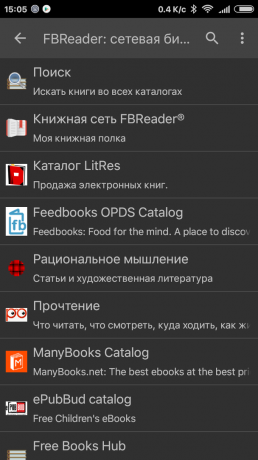 FBReader: netwerk bibliotheek