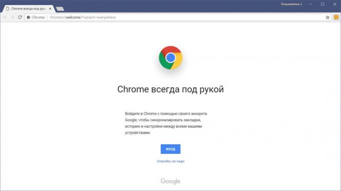 Chromium-profiel. Browser zonder toestemming