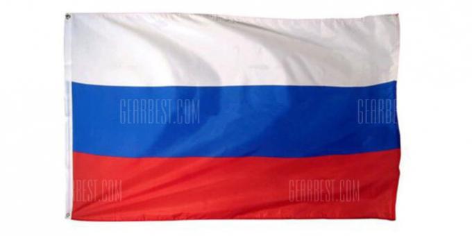 Sport attributen: Russische vlag