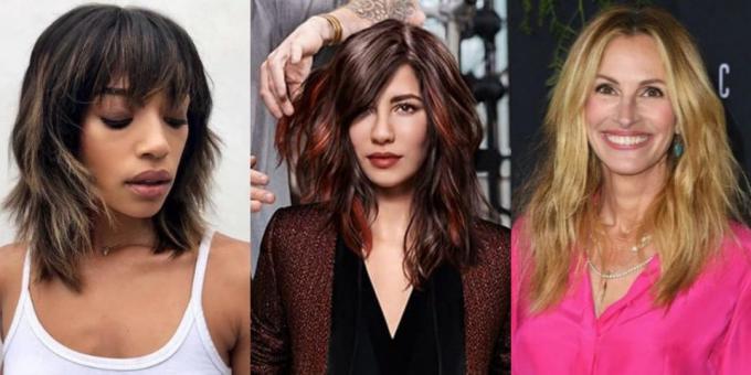 kapsels Trendy vrouwen in 2019: een textuur cascade