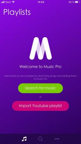 naar muziek van Youtube naar Music Pro te luisteren hoeft niet te uw login en wachtwoord in te voeren