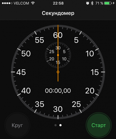 mogelijkheden iOS 10: stopwatch