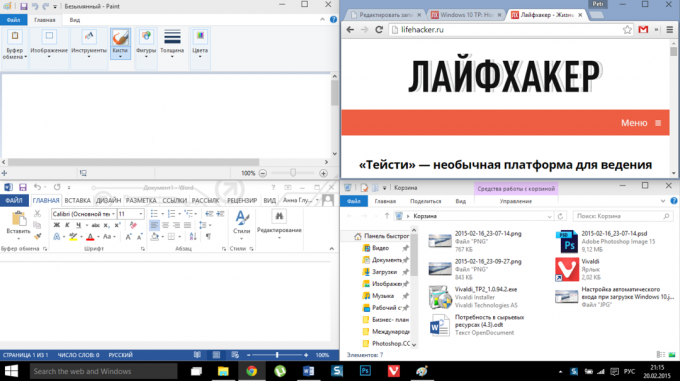 Nieuwe mogelijkheden bij het werken met open vensters en programma's in Windows 10