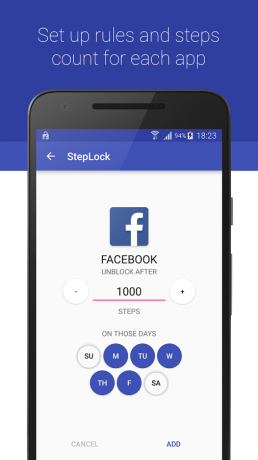StepLock: norm stappen om te ontgrendelen Facebook
