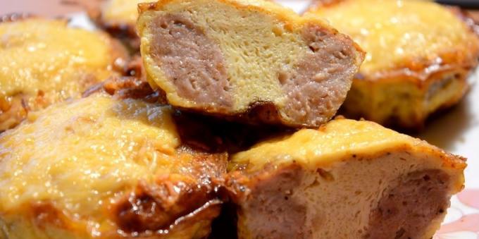 Wat te gehakt vlees te koken: Vlees cupcakes gevuld