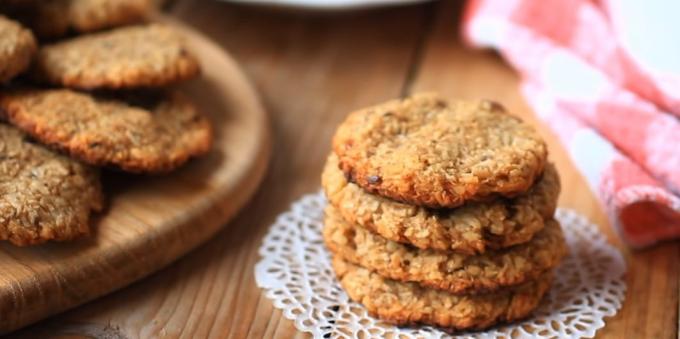 Kokos en banaan Lenten cookies zonder suiker