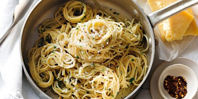 Gerechten met knoflook: Spaghetti Aglio e Olio
