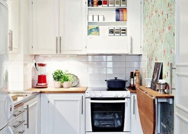 De smalle keuken: meubels