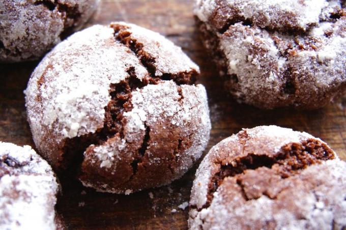 Recept voor chocolate chip cookies in poedersuiker 