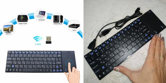 AliExpress Snelle verzending: draadloos toetsenbord met touchpad