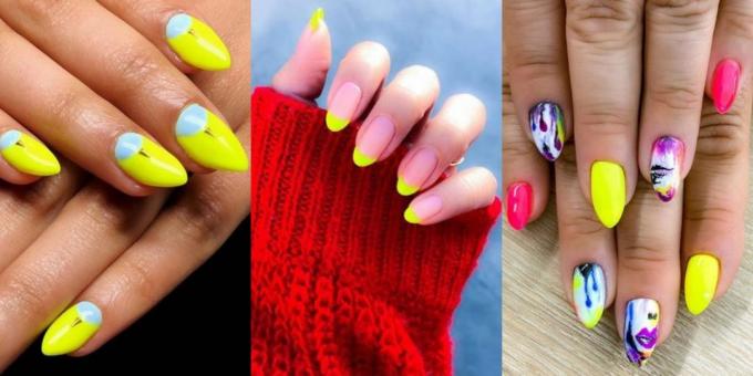 Fashion Nails 2019: neon geel