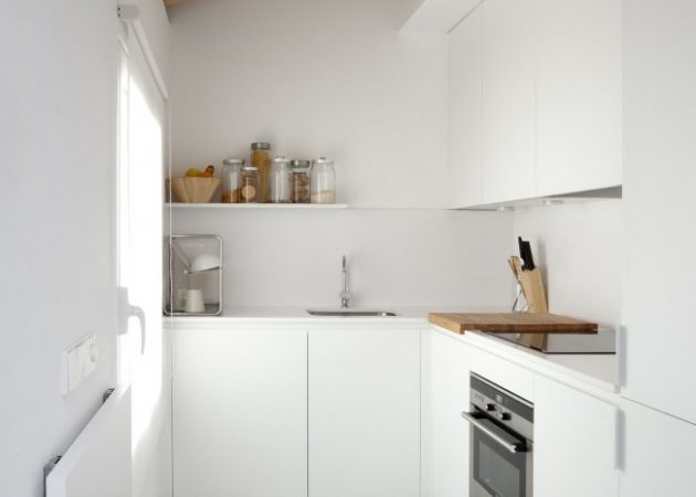 Kleine keuken ontwerp: de afwijzing van de technologie