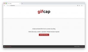 Gifcap-service helpt u snel GIF van het scherm op te nemen