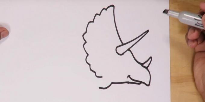 Hoe een Triceratops te tekenen: teken een mond