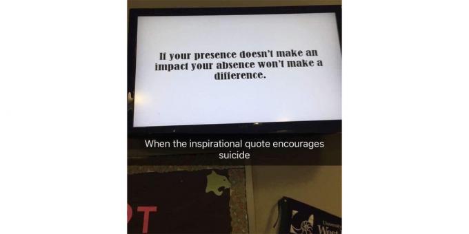 Inspirerende citaten op een school TV