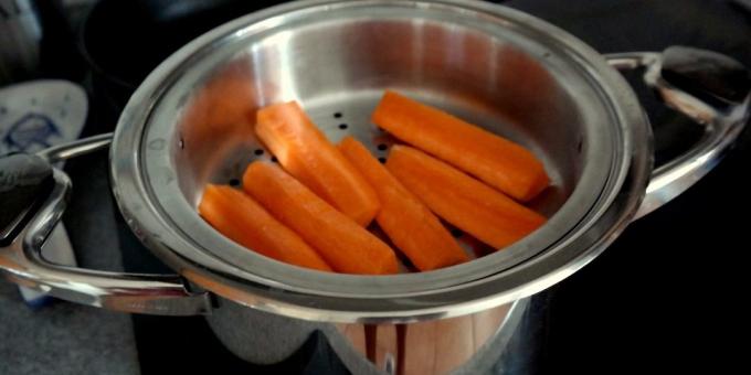 Hoe en hoe veel te wortel koken: Stomen