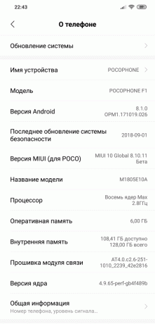 herzien Xiaomi Pocophone F1: System Version