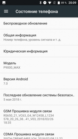 Beschermde smartphone Poptel P9000 Max: System Version