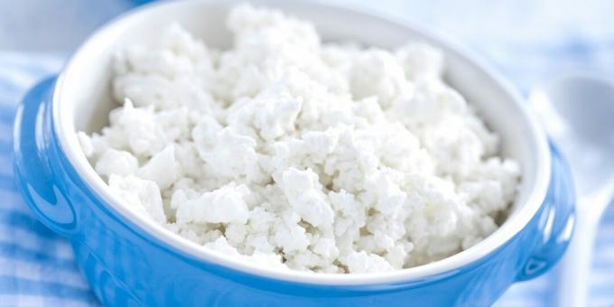 Producten met jodium: cottage cheese