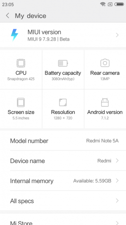 Xiaomi redmi Opmerking 5a: software
